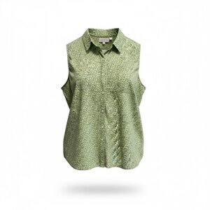 Venezia Green Floral Button Down Shirt